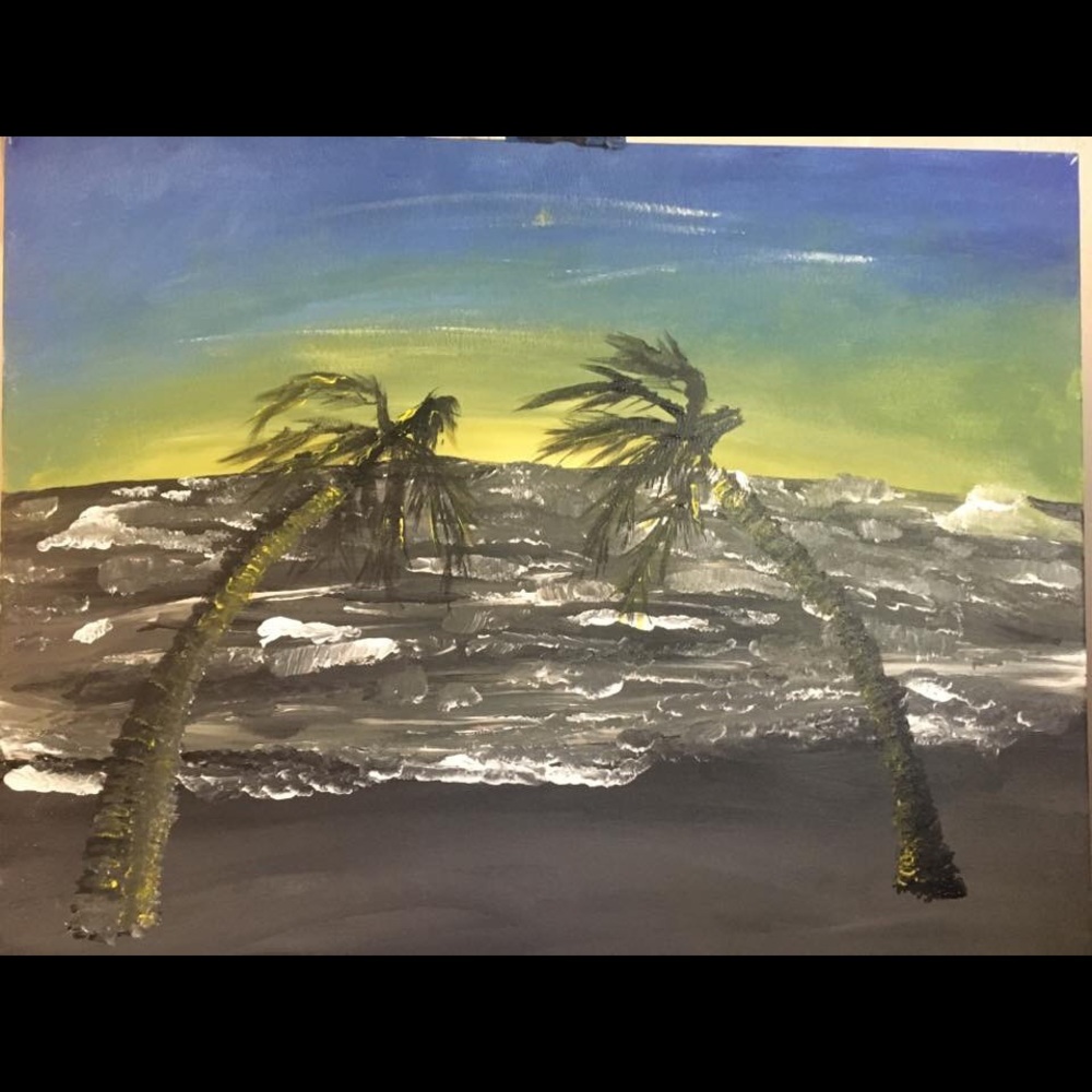 Tropical beach painting